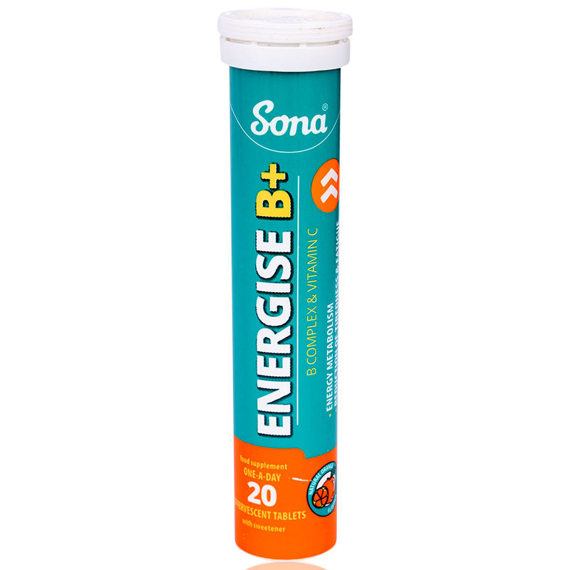 Sona Energise B+ Effervescent Tablets 20'S - Wellcare Pharmacy
