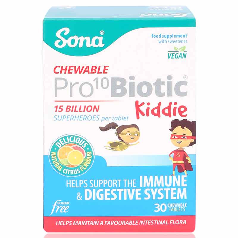 Sona Pro 10 Biotic Kiddie Chewable Tablets 30'S Sona Pro 10 Biotic Kiddie Chewable Tablets 30'S