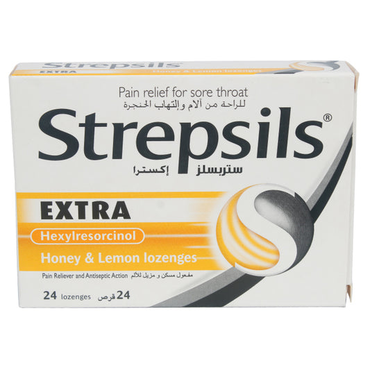 Strepsils Extra Honey & Lemon Lozenges 24'S - Wellcare Pharmacy