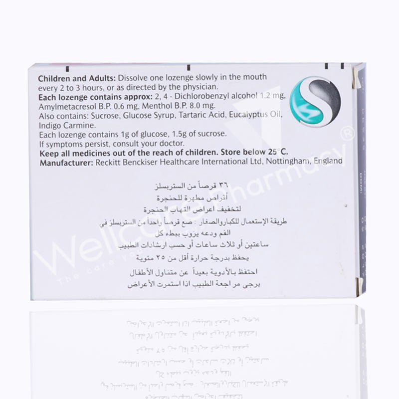 Strepsils Sore Throat & Blocked Nose Lozenges Menthol 36'S