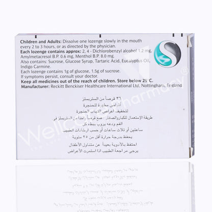 Strepsils Sore Throat & Blocked Nose Lozenges Menthol 36'S