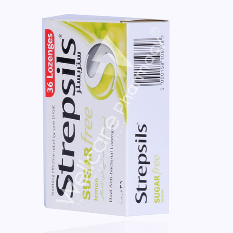 Strepsils Sugar Free Lemon Lozenges 36'S