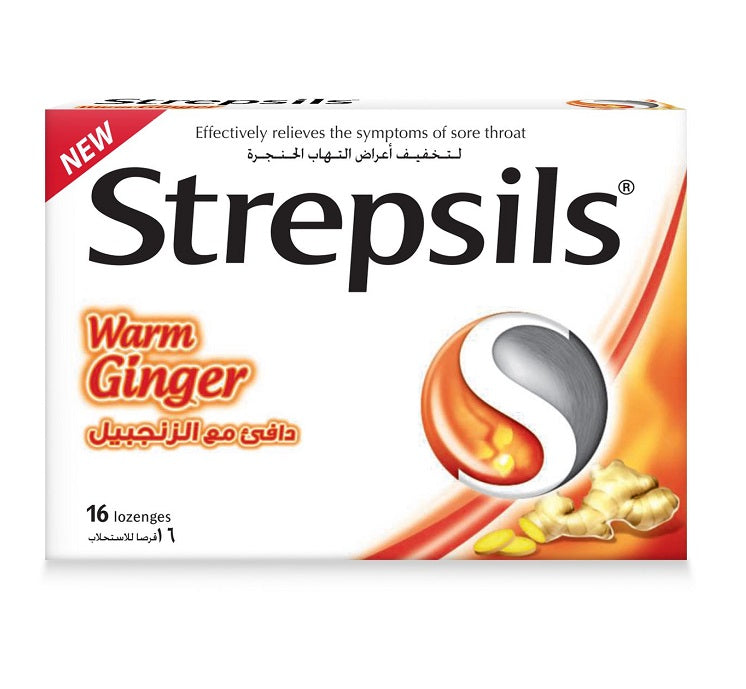 Strepsils Warm Ginger Lozenges 16'S