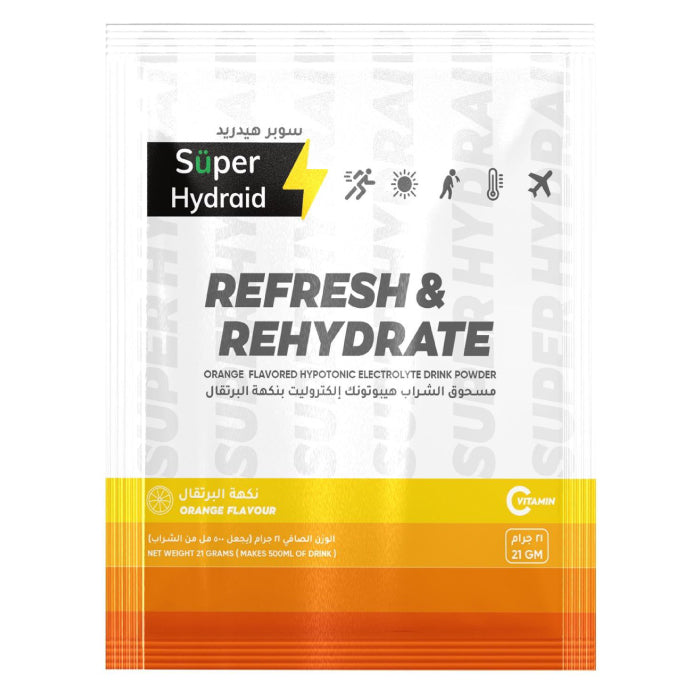 Super Hydraid Refresh&Rehydrate Orange Flavoured Sachets 10X21g
