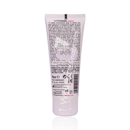 Superglide Edible Waterbased Lubricant Cherry 75Ml
