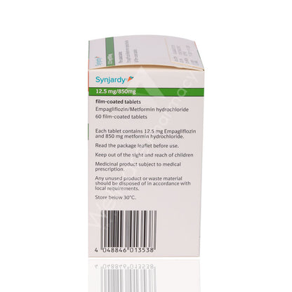 Synjardy 12.5Mg/850Mg Tablets 60'S