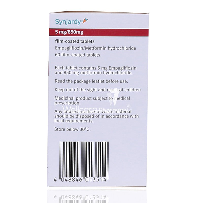 Synjardy 5mg/850mg Tablets 60'S