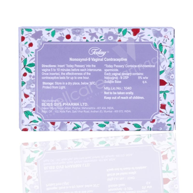 TODAY VAG.CONTRACEPTIVE PESSARY 1X15'S