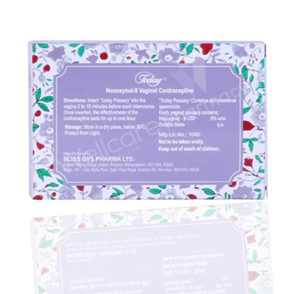 TODAY VAG.CONTRACEPTIVE PESSARY 1X15'S - Wellcare Pharmacy