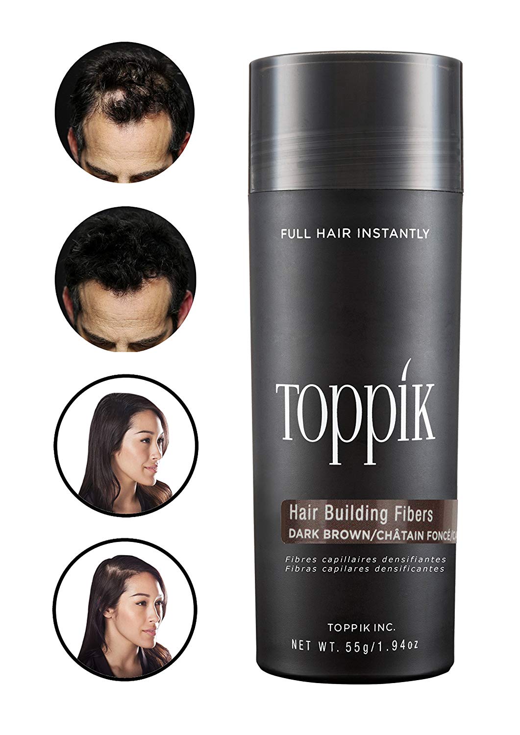 Toppik Hair Fibers Dark Brown 55Gm
