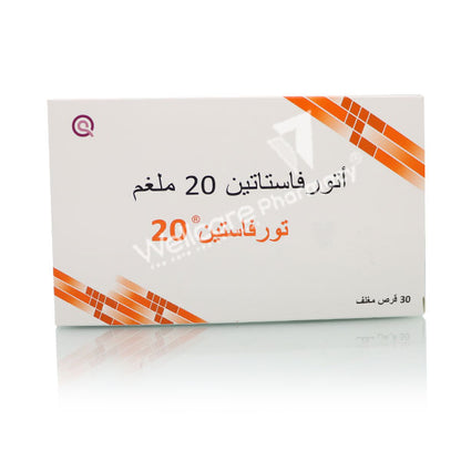 Torvastin 20mg Tablets 30'S