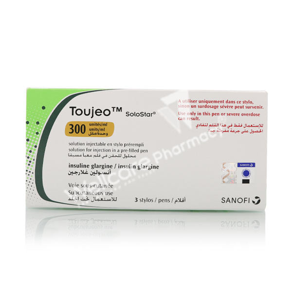 Toujeo Insulin Glargine 300Iu/Ml 1X3's