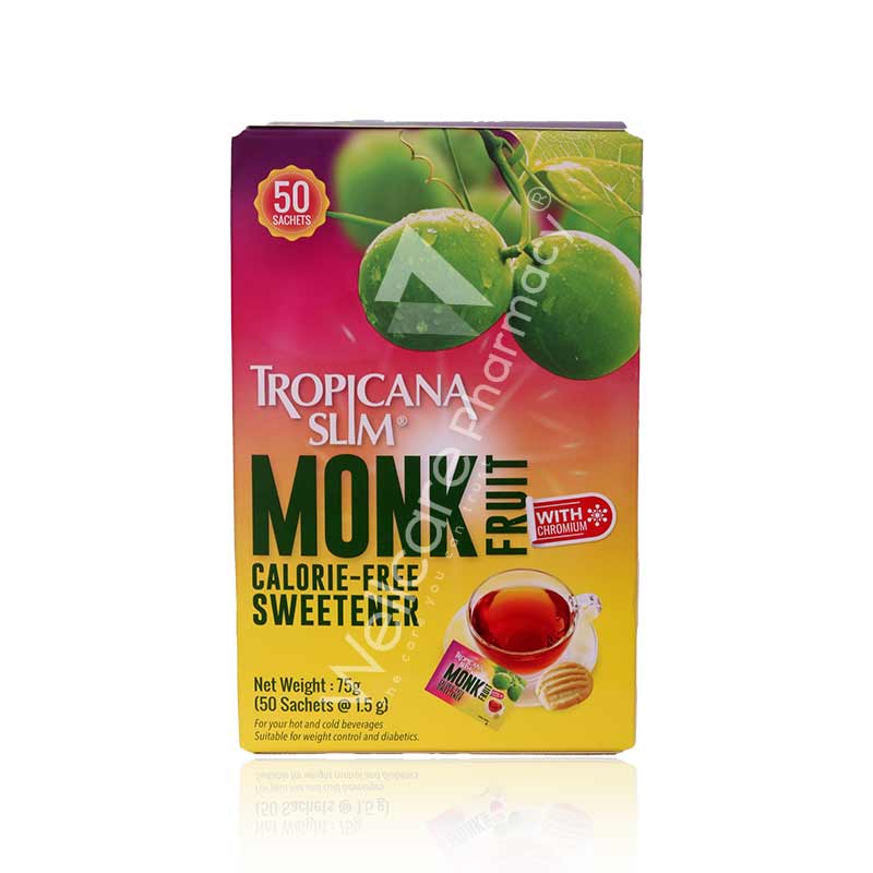 Tropicana Slim Monk Fruit With Chromium Sachets 50'S