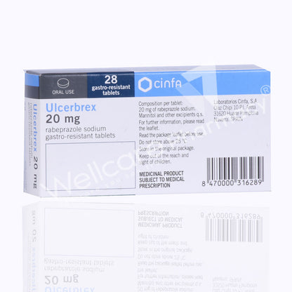 Ulcerbrex 20mg Tablets 28'S
