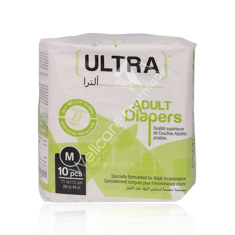 Ultra Adult Diapers Medium 71-112Cm 10'S