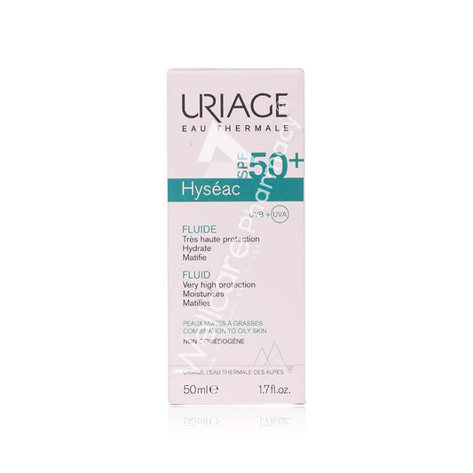 Uriage Hyseac Spf50+ Fluid 50ml - Wellcare Pharmacy
