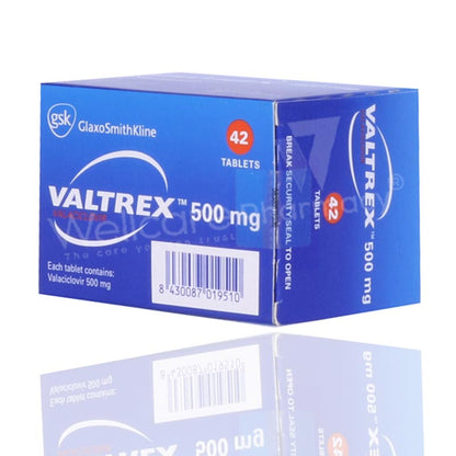 Valtrex 500mg Tablets 42'S
