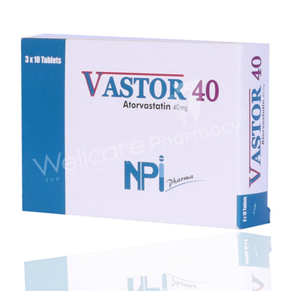 Vastor 40mg Tablets 30'S - Wellcare Pharmacy