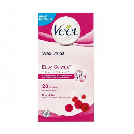 Veet Easy-Gel Wax Strips Normal Skin 20'S