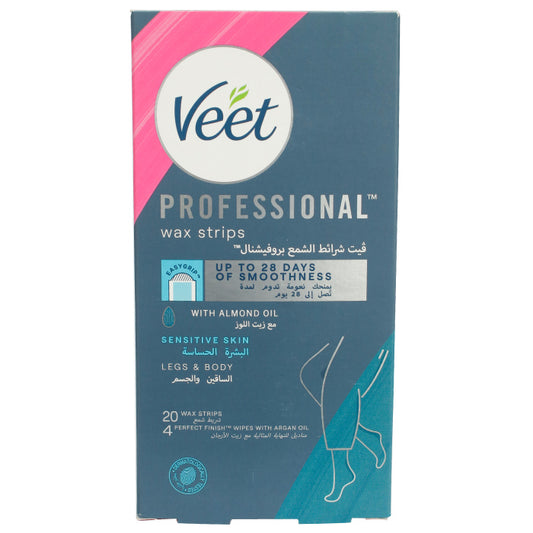 Veet Face Precision Wax Strips Upperlips-Cheek-Chin For Sensitive Skin 20'S - Wellcare Pharmacy