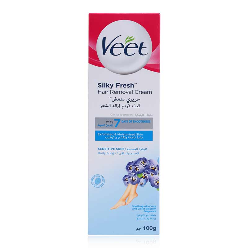 Veet Silky Fresh Hair Removal Cream Sensitive Skin 100g