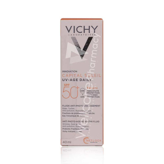 Vichy Capital Soleil Uv Age Spf50 
 Fluid 40ml - Wellcare Pharmacy