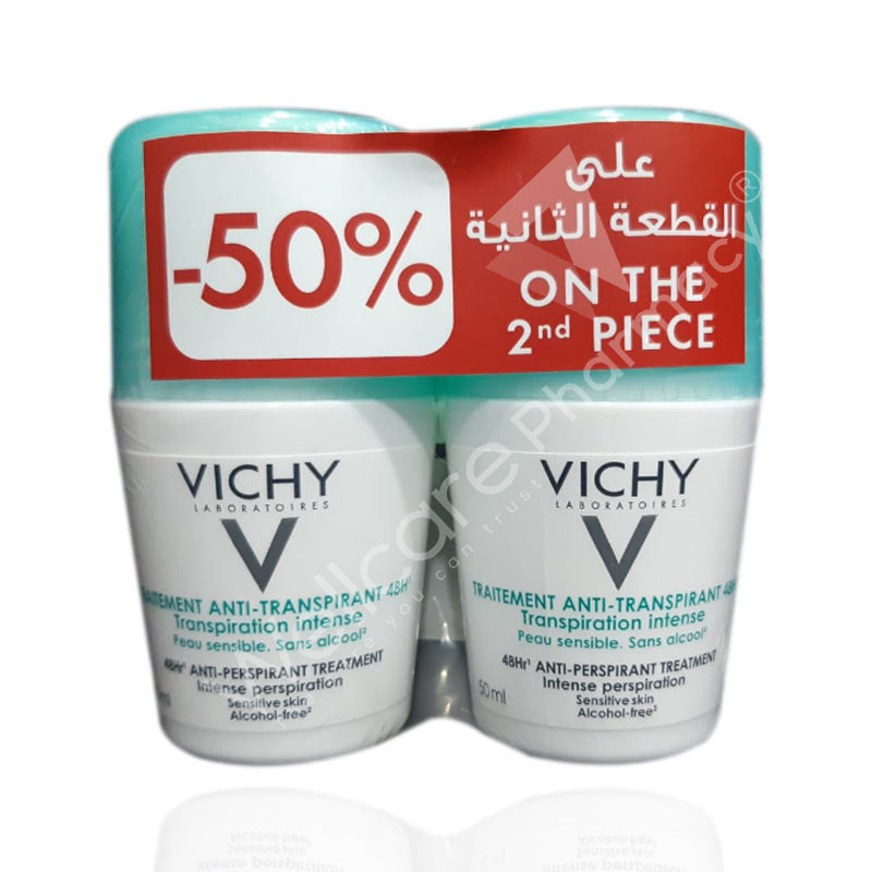 Vichy Deo Roll Anti-Perspirant Intense 48h 50ml 2pcs
