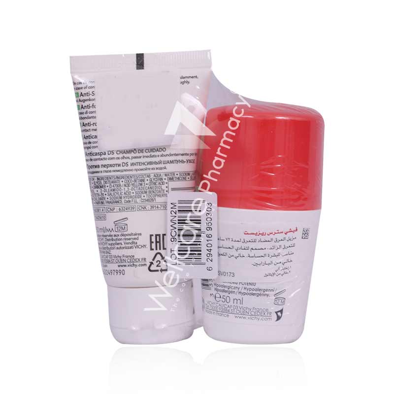 Vichy Deodrant Roll On Stress Resist 72h 50ml + Anti Dandruff Mini Shampoo 50ml