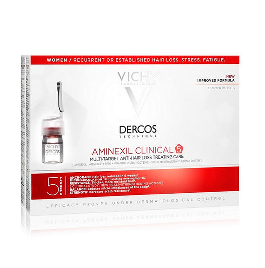 Vichy Dercos Aminexil Anti Hair Loss Amp Women 6mlx21'S - Wellcare Pharmacy