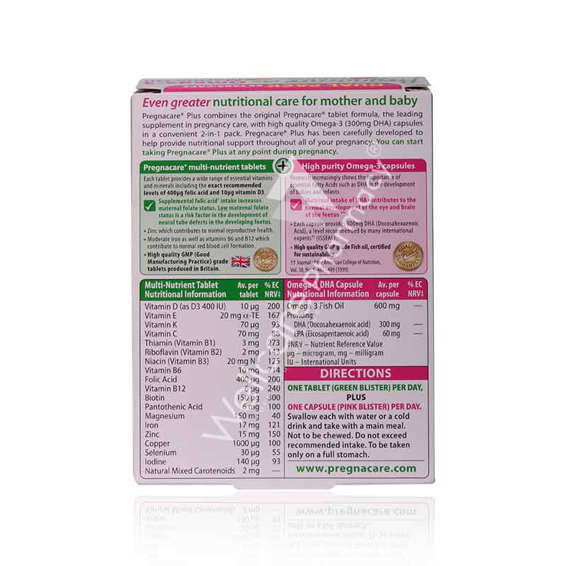VITABIOTICS PREGNACARE PLUS TABLETS+ CAPSULES 56'S