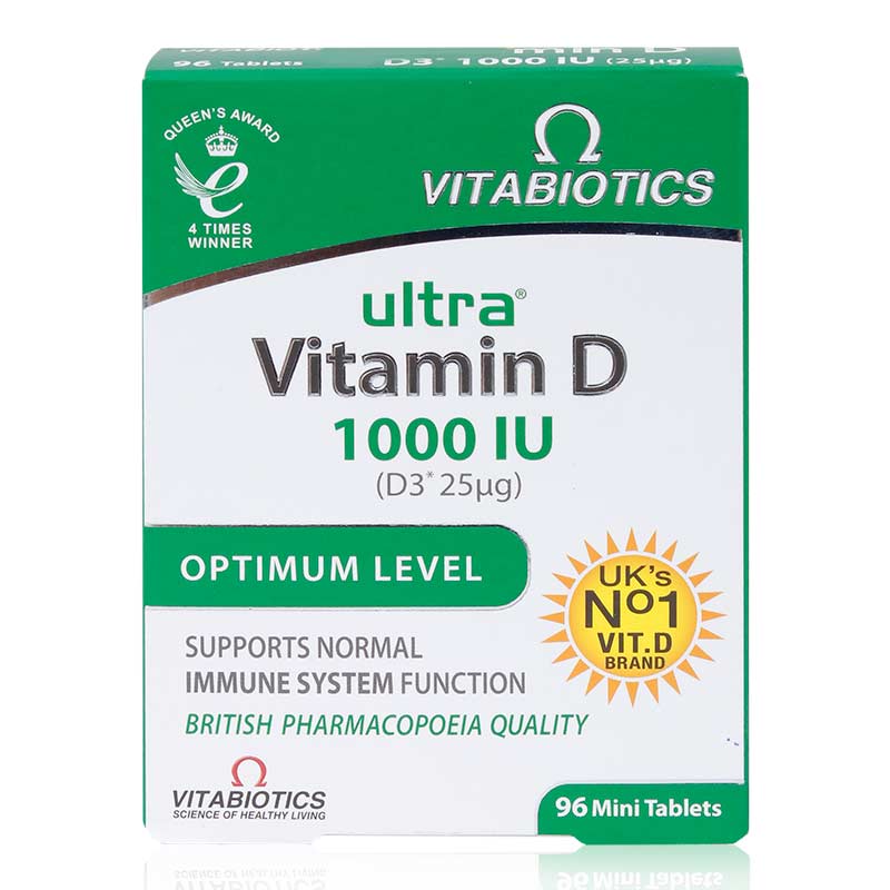 Vitabiotics Ultra-D3 Vitamin D3 1000 Iu Tablets 96'S