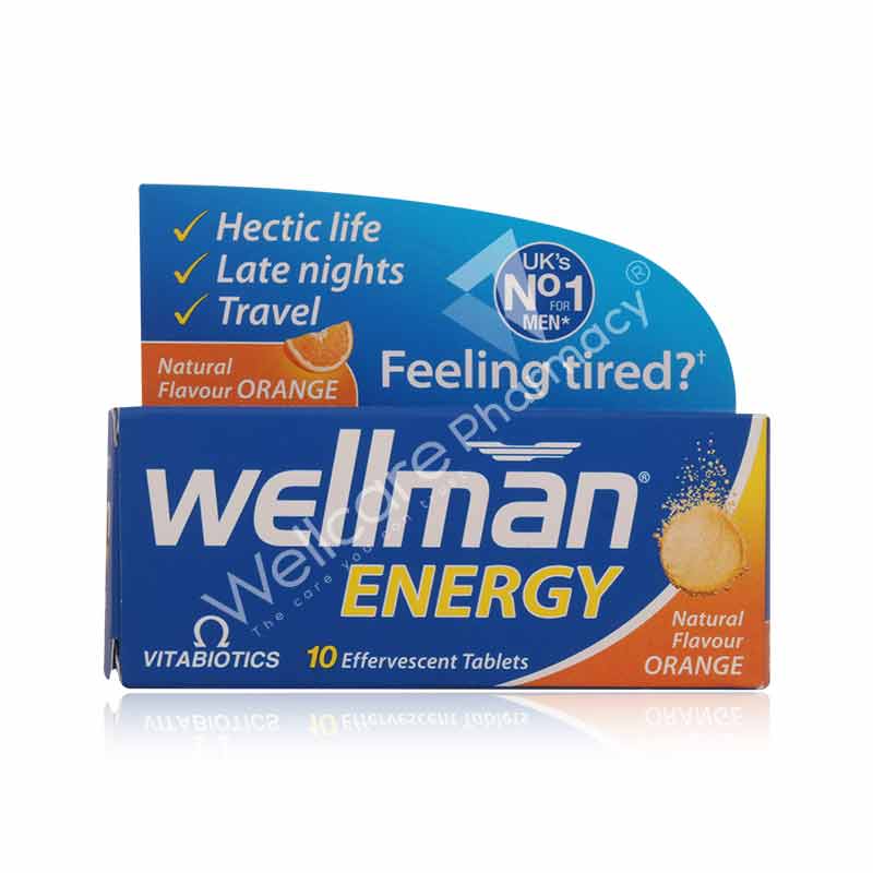 VITABIOTICS WELLMAN ENERGY EFFERVESCENT TABLETS 10'S