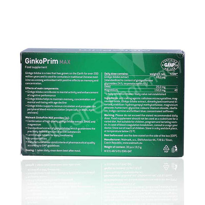 Walmark Ginkoprim Max Tablets 30'S