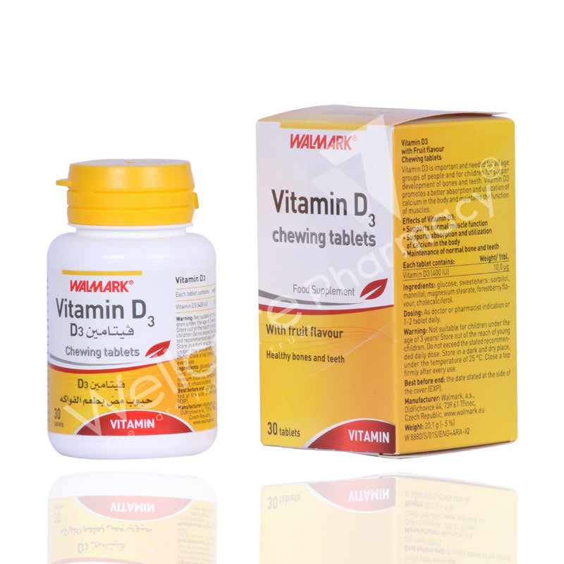 Walmark Vitamin 400Iu D3 Chewable Tablets 30'S Walmark Vitamin 400Iu D3 Chewable Tablets 30'S
