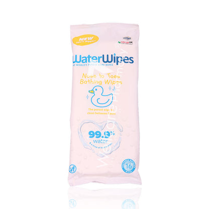 WATERWIPES BATHING WIPES XL 16'S