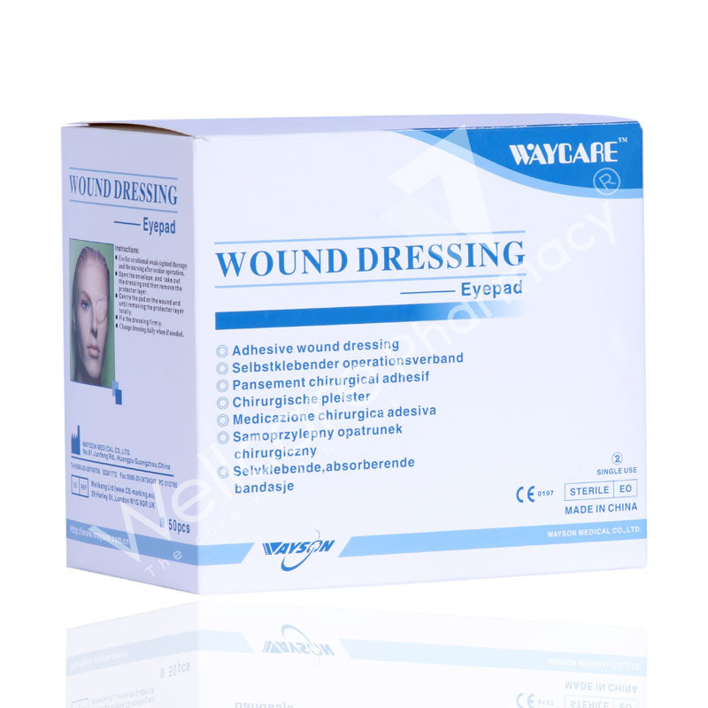 Waycare Adhesive Eye Pad 5.8X8.3 Cm 50'S