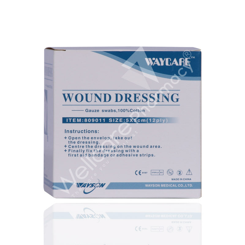 Waycare Sterile Gauze Swabs 5x5 Cm 50'S