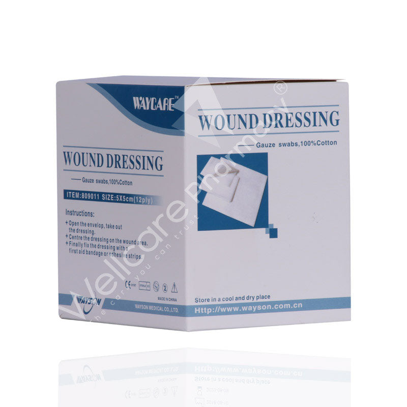 Waycare Sterile Gauze Swabs 5x5 Cm 50'S