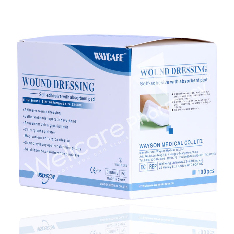 Waycare Wound Dressing Plaster 6x7 Cm 100'S