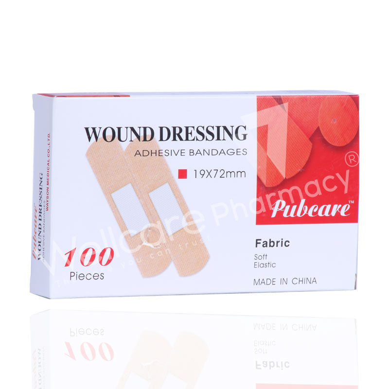 WAYPLAST ADHESIVE BANDAGES 19X72 MM FABRIC 100'S WAYPLAST ADHESIVE BANDAGES 19X72 MM FABRIC 100'S