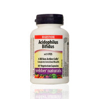 Webber Natural Acidophilus Bifidus Capsules 60'S