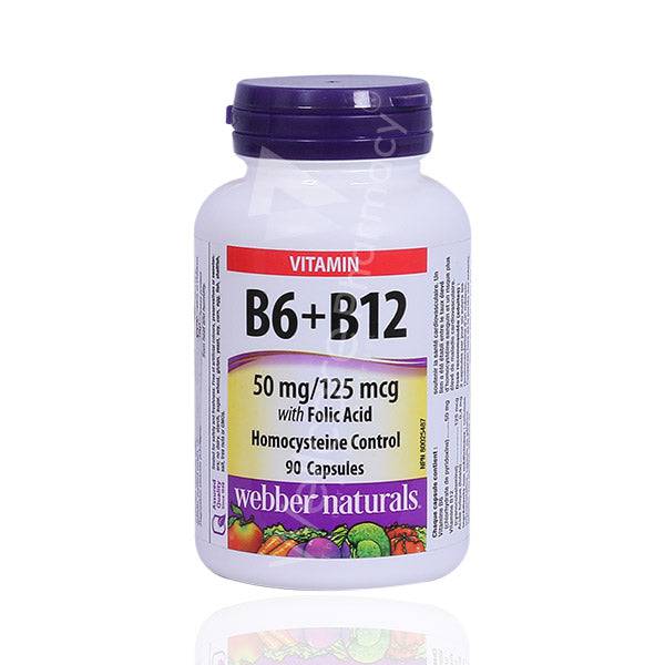 WEBBER NATURAL VITAMINE B6+B12 50MG/125MCG CAPSULE 1X90'S WEBBER NATURAL VITAMINE B6+B12 50MG/125MCG CAPSULE 1X90'S