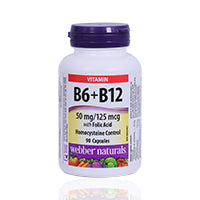 Webber Natural Vitamine B6+B12 50Mg/125Mcg Capsule 1X90's