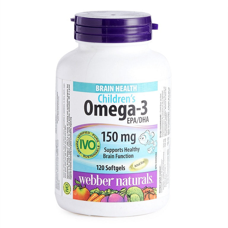 Webber Naturals Children Omega 3  Epa/Dha 150mg Softgels 120'S