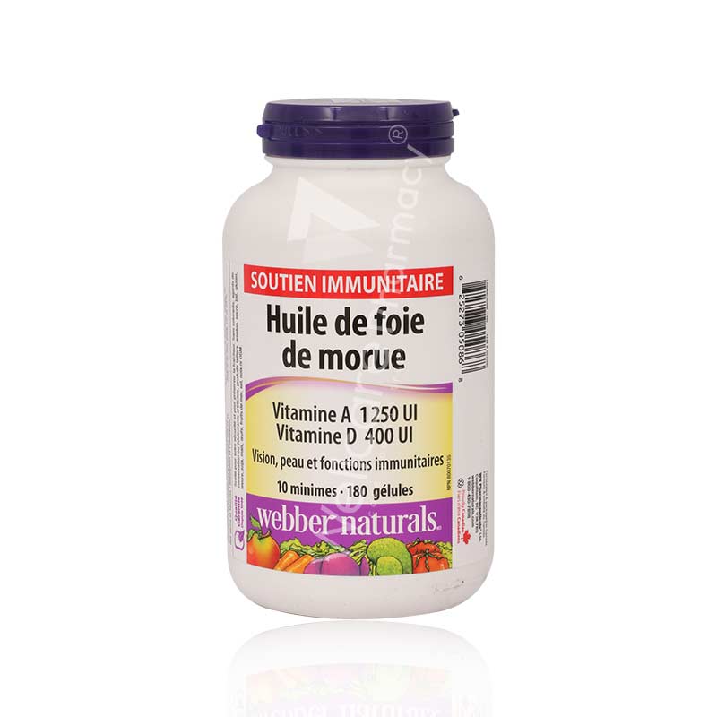 Webber Naturals Cod Liver Oil Softgels 180'S