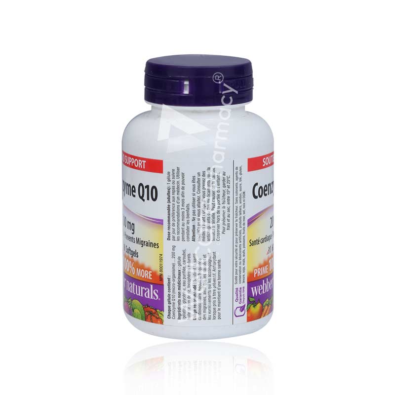 Webber Naturals Coenzyme Q10 200mg Softgels