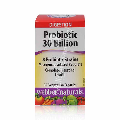 Webber Naturals Probiotic 30 Billion Capsules 30'S