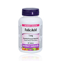 Webber Naturals Folic Acid 1Mg Tablets 90'S