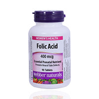 Webber Naturals Folic Acid 400 Mcg Tablet 90'S