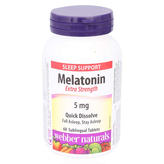 Webber Naturals Melatonin 5Mg Quick Dissolve Sublingual Tablets 60'S